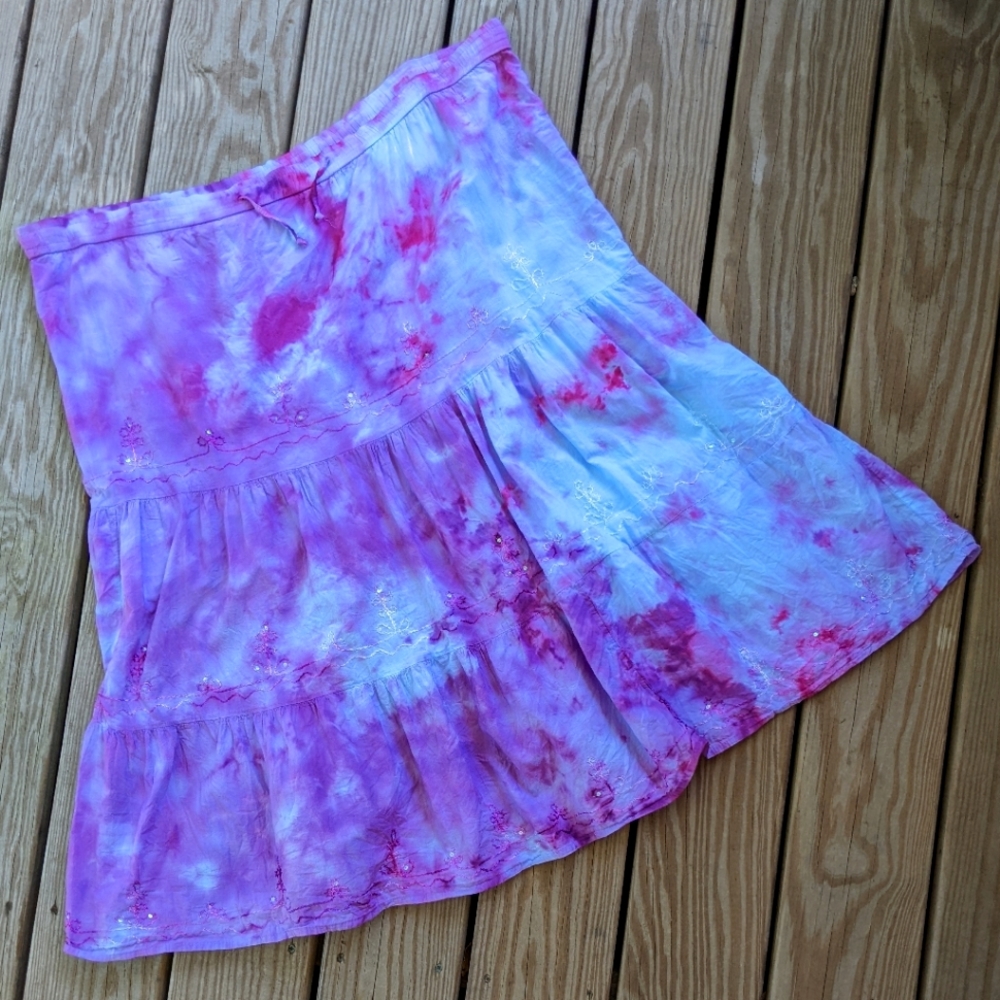 Tie-dye Ruffle Skirt